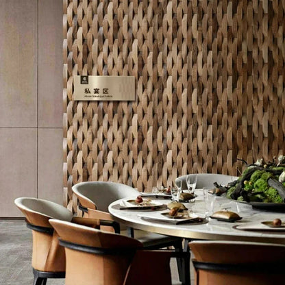 Skorter | 3D Solid Wood Mosaic Wall Panel with Acoustic Design