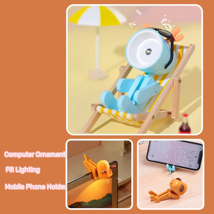 Skorter | Cute LED Night Light - Mini Dog, Deer, Dinosaur Folding Table Lamp for the Children's Room