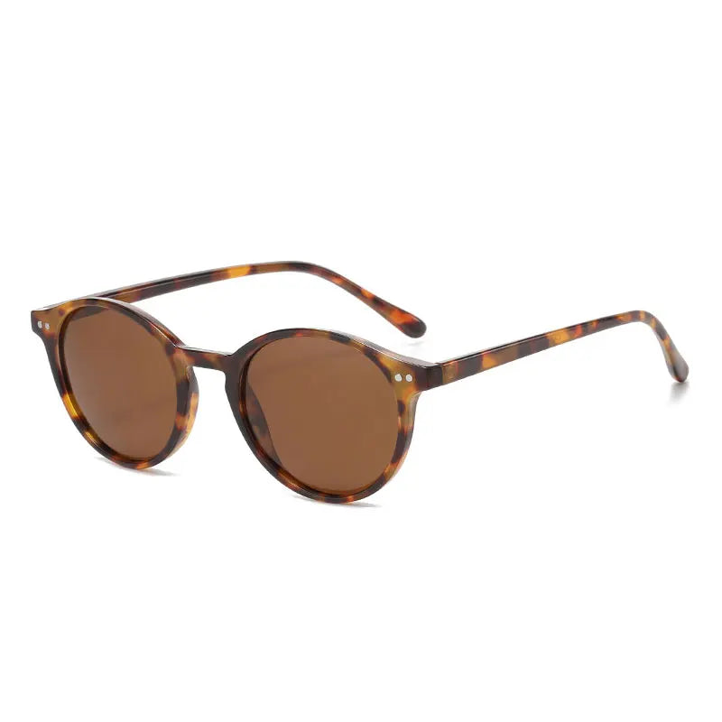 Skorter | Retro Round Polarized Sunglasses Classic Leopard Frame UV400 Fashion Driving Goggles for Men & Women