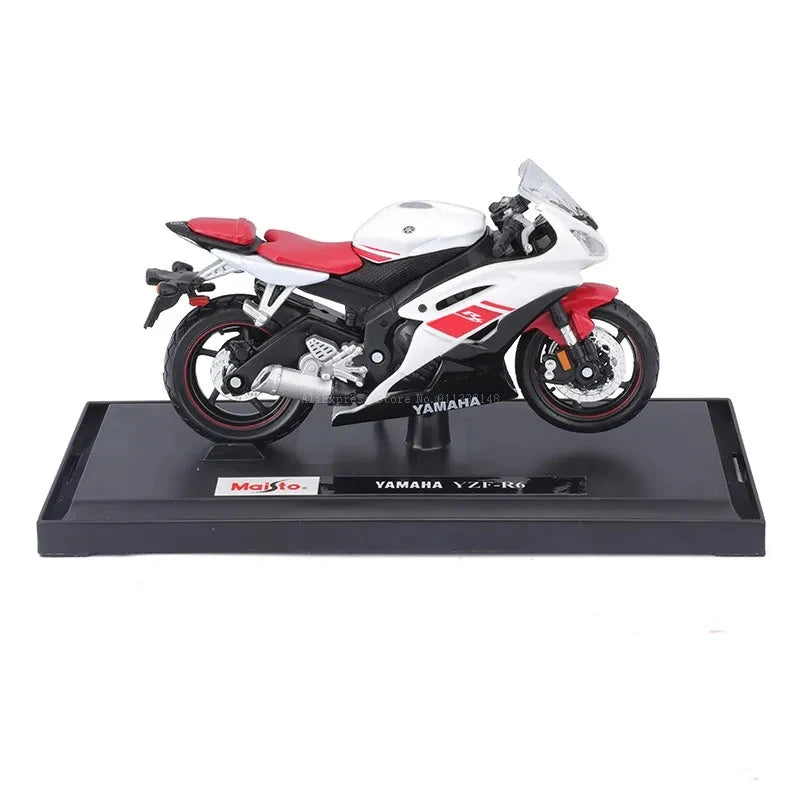 Skorter | 1:18 Scale Yamaha R6 Alloy Roller Sportbike Figures Diecasts Kids Toy Motorcycle Racing Model Replicas Collector's Gift for Boys