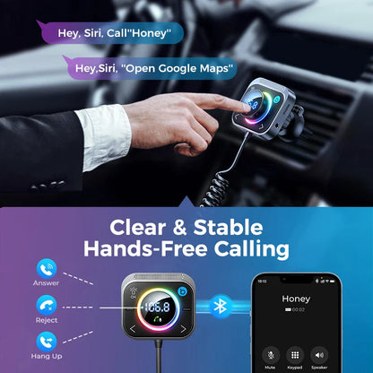 Skorter | Bluetooth 5.3 Car Adapter with PD&QC 3.0 FM Bluetooth Transmitter
