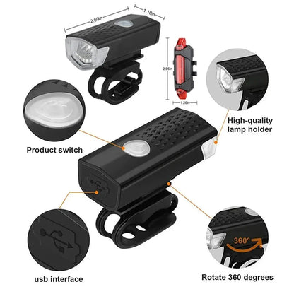 Skorter | BikeLite – Rechargeable USB bicycle light with rear light for safe rides