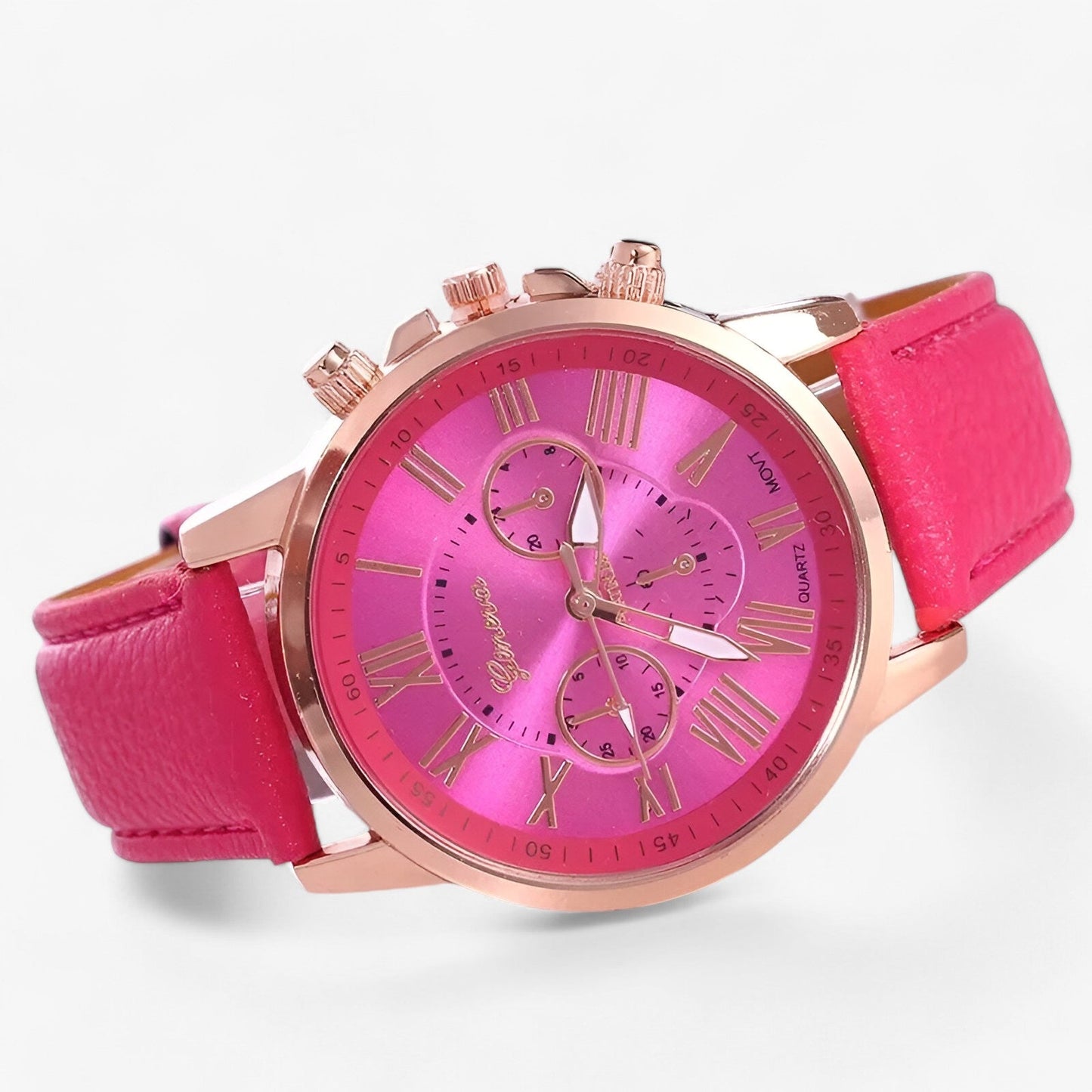 Skorter | Camille Womens Waterproof Leather Strap Watch 42mm
