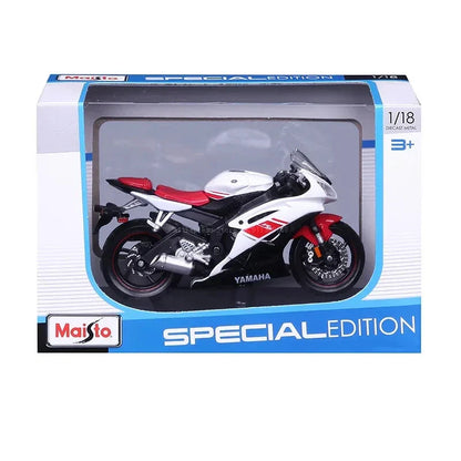 Skorter | 1:18 Scale Yamaha R6 Alloy Roller Sportbike Figures Diecasts Kids Toy Motorcycle Racing Model Replicas Collector's Gift for Boys