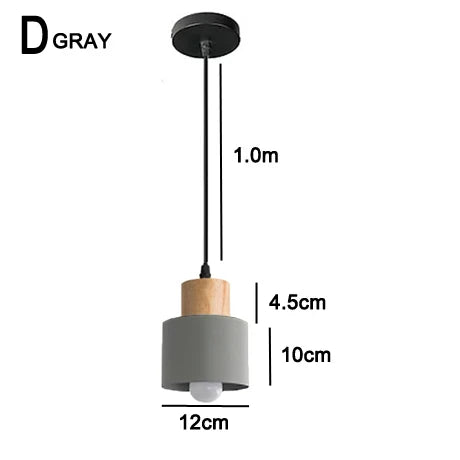Skorter | Nordic LED Pendant Lights Made of Metal and Wood - Modern Hanging Lamps for Dining Room and Kitchen