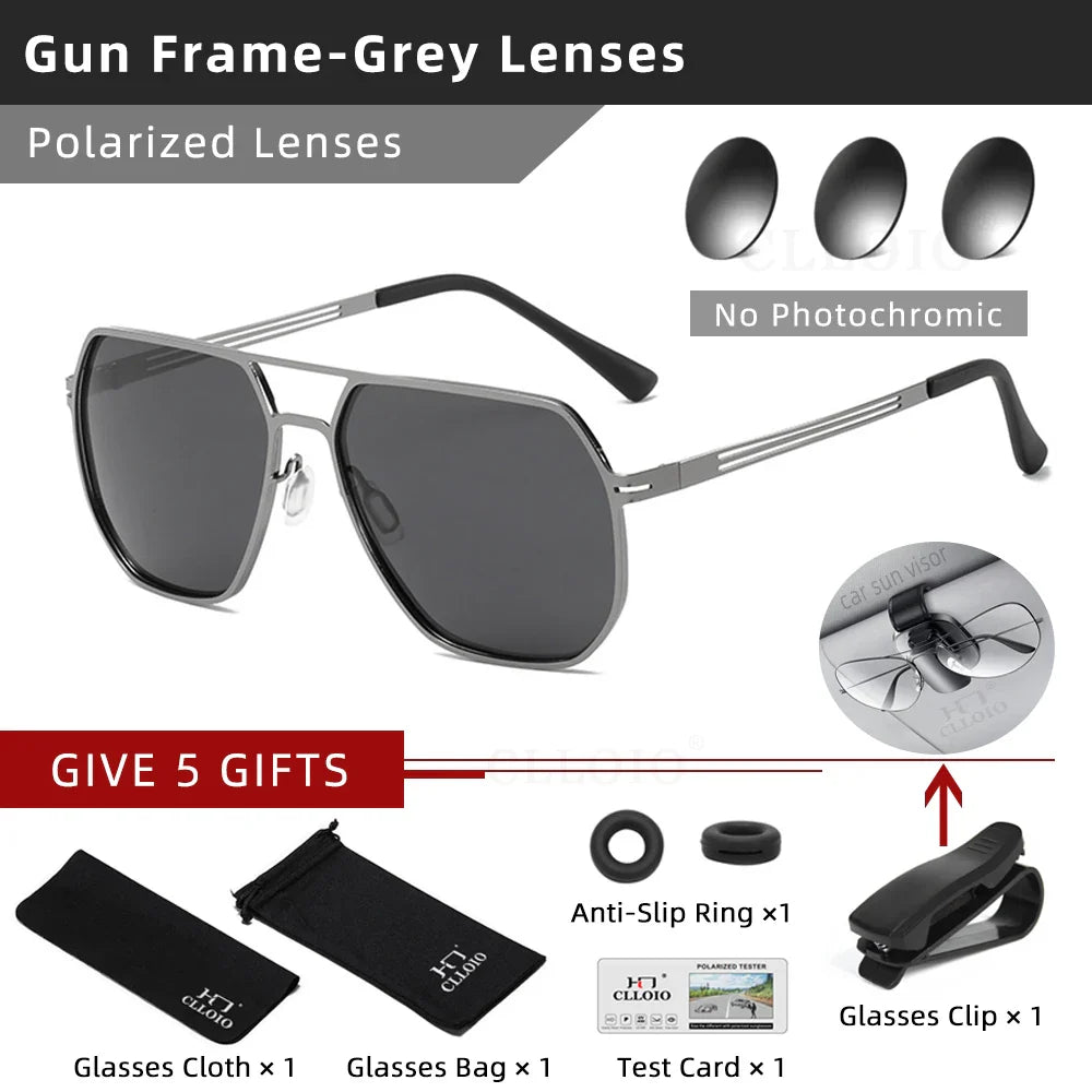 Skorter | Unisex Photochromic Polarized Sunglasses  - Anti-Glare Driving Eyewear