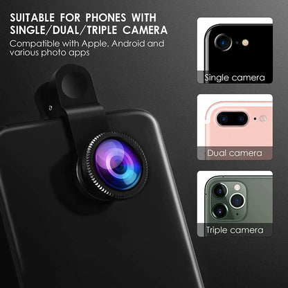 Skorter | 3-in-1 Fisheye Phone Lens Wide Angle Macro Kit