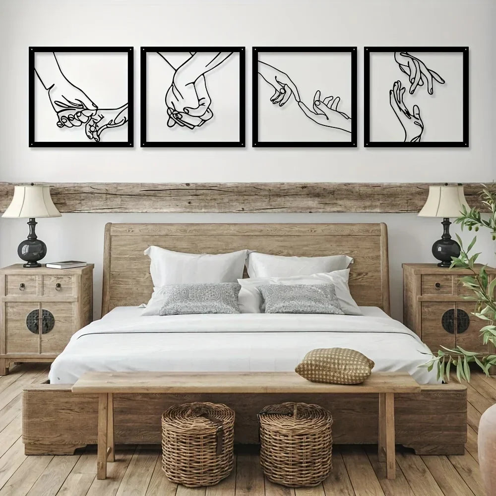 Skorter | Embrace Hands Metal Wall Art