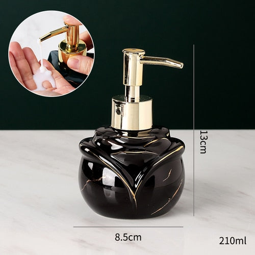 Skorter | Elegant solid marble soap dispenser for the bathroom
