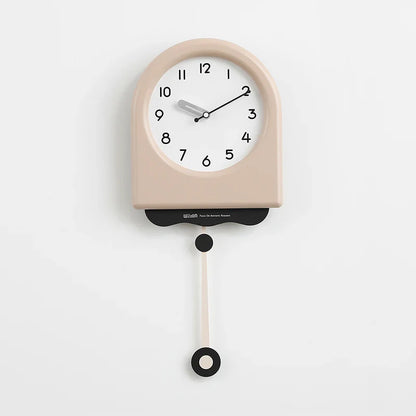 Skorter | Cream Pendulum - Korean Style Wall Clock with Modern Design