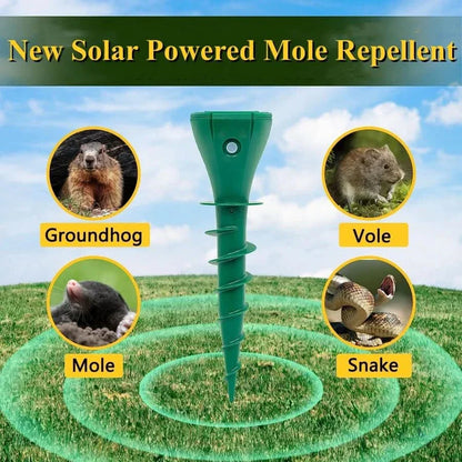 Skorter | SOLAR MOLE REPELLER – Solar-powered mole repellent with 3 vibration modes & IP65 for effective garden protection