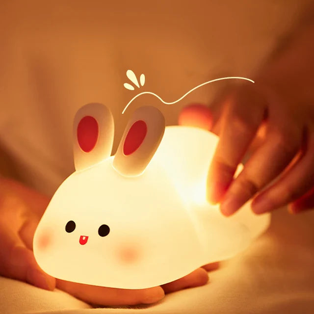 Skorter | Cute Rabbit-Shaped USB Rechargeable Silicone Night Light for the Bedroom