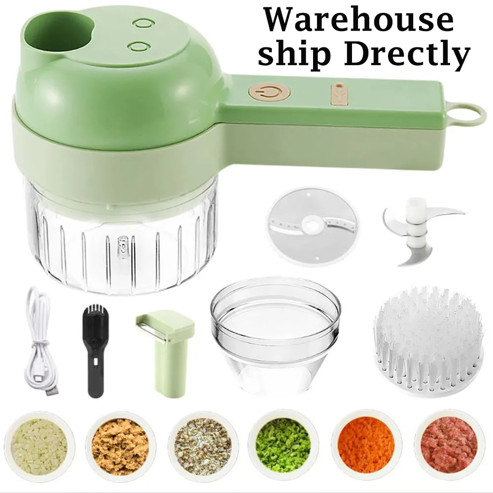 Skorter | 4 in 1 portable electric vegetable cutter set