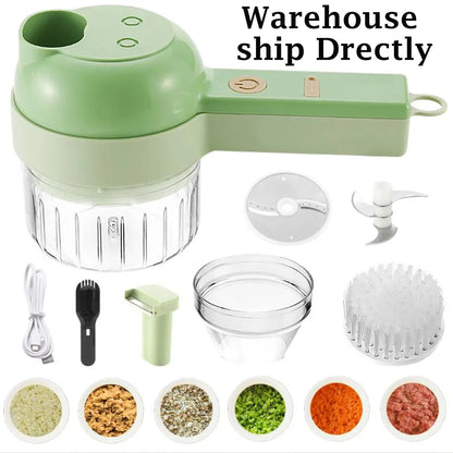 Skorter | 4 in 1 portable electric vegetable cutter set
