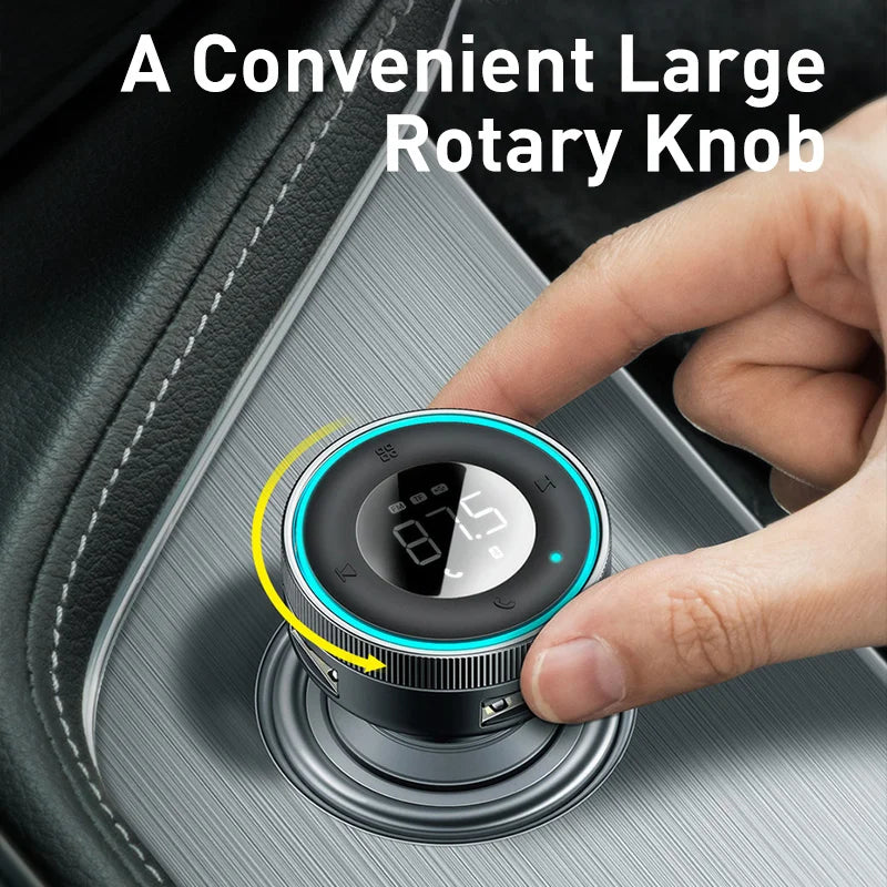 Skorter | Bluetooth 5.0 FM Transmitter Car Adapter - 3.4A Dual USB Charger