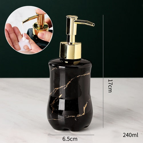 Skorter | Elegant solid marble soap dispenser for the bathroom