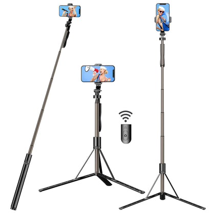 Skorter | All-in-One 60" Cell Phone Selfie Stick Tripod Stand with Integrated Wireless