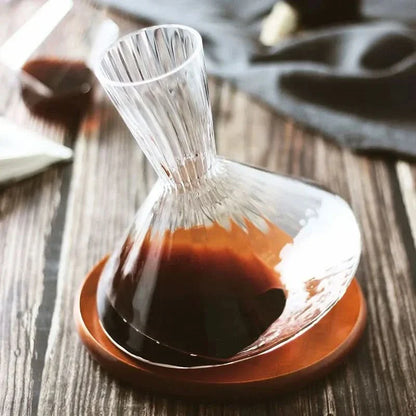 Skorter | Crystal Glass Rotating Wine Decanter 1L