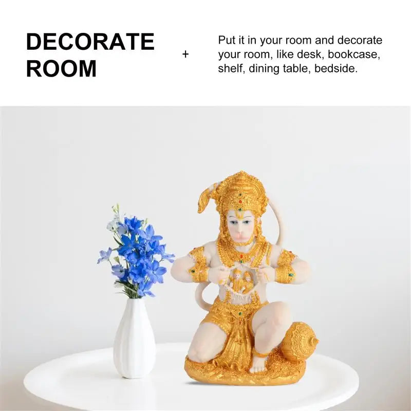 Skorter | 1 Piece Hanuman Buddha Monkey God Figurine Southeast Asian Style Home Sculpture Lord Hanuman Statue Buddha Figur Ornament