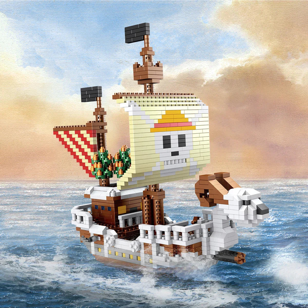 Skorter | DIY Navigation Ship Building Blocks Toy, Pirate Ship Decoration Educational Toy, Gifts for Boys and Girls