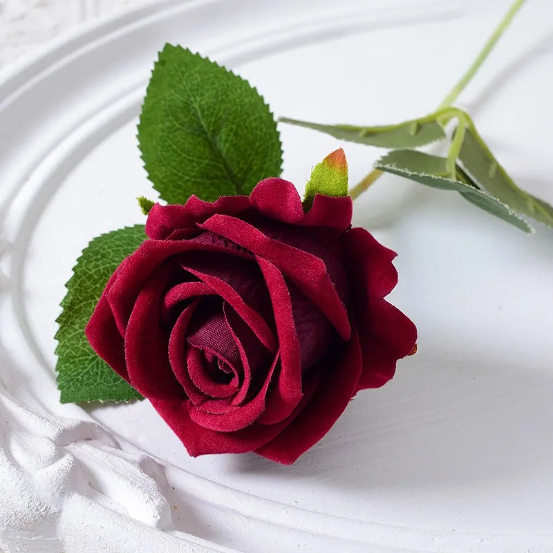 Skorter | 20 pieces Realistic Velvet Silk Rose Bouquet