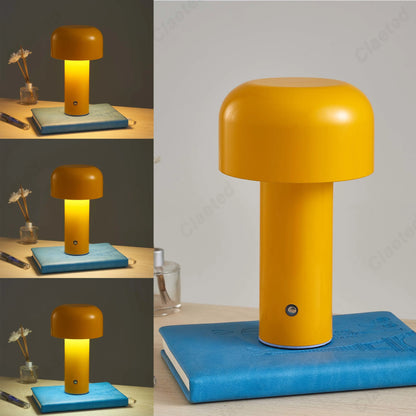 Skorter | Italian Designer Mushroom Table Lamp Night Light - Portable Cordless Touch Lamp