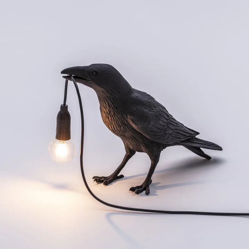 Skorter | Modern Lucky Bird Table Lamp – Creative Resin Animal Design for Bedroom and Living Room