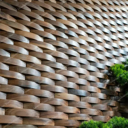 Skorter | 3D Solid Wood Mosaic Wall Panel with Acoustic Design