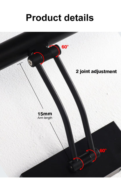 Skorter | 80-100cm LED wall lamp - Modern black/silver wall light for the bathroom, internally mounted picture light