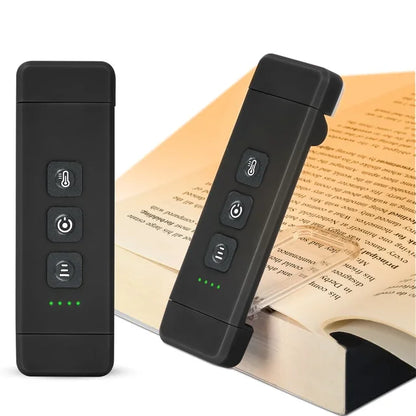 Skorter | Clip-on book light, USB rechargeable reading light with timer, portable LED bookmark light for bedside & desk
