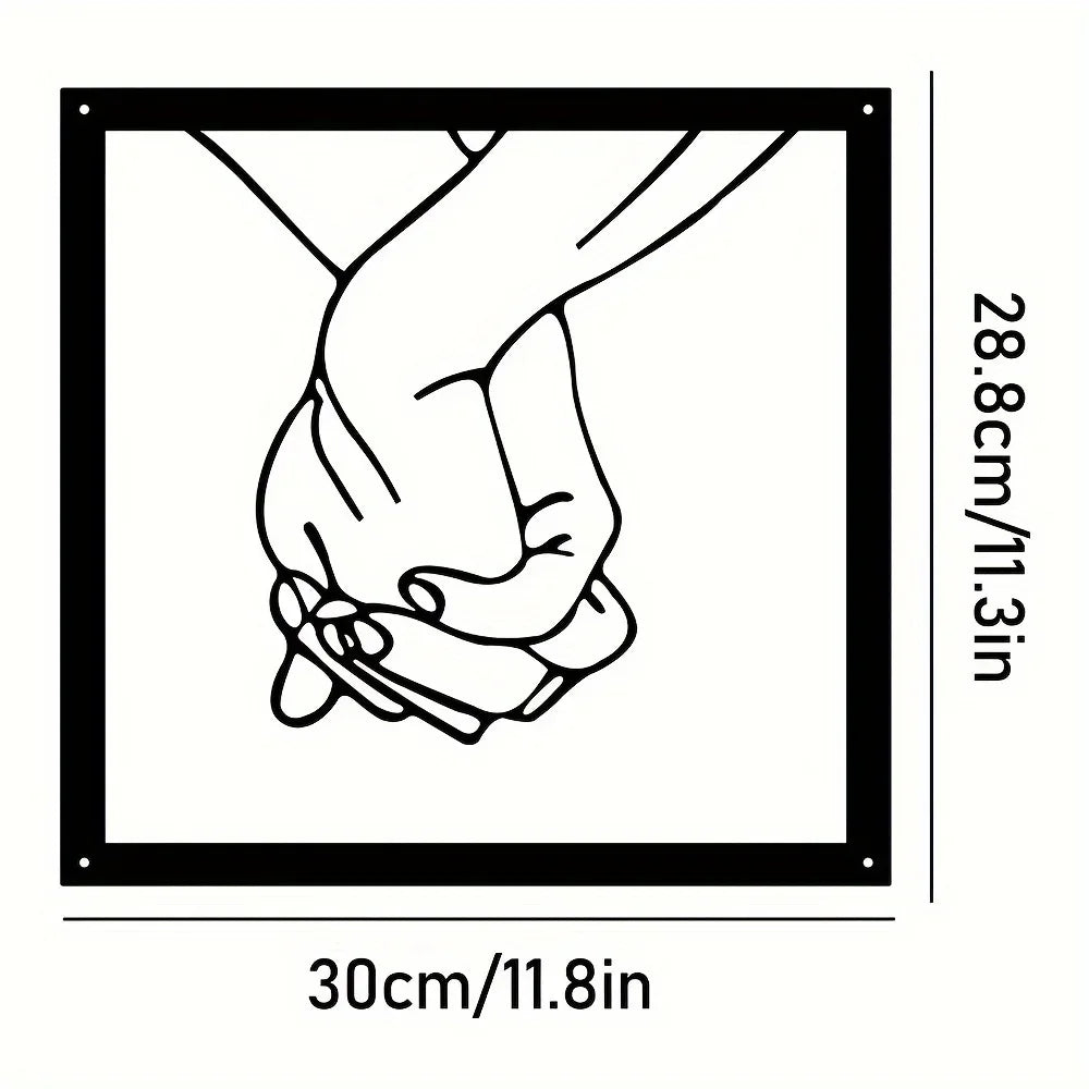 Skorter | Embrace Hands Metal Wall Art