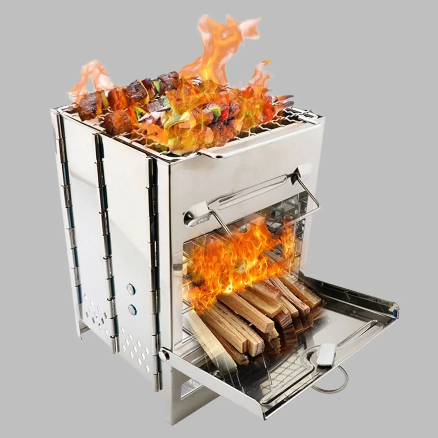 Skorter | EcoCamp Folding Wood Stove – Cooking & grilling without electricity outdoors