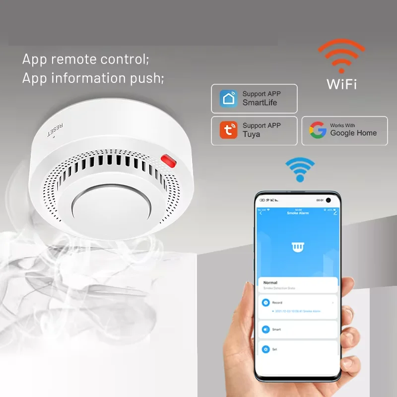Skorter | Smart WiFi Smoke Detector Fire Alarm 85dB – SafeSense