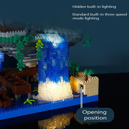 Skorter | Antique Architecture Peach Blossom Pond Castle Girl Model Building Block Assembly Children's Toy with High Difficulty