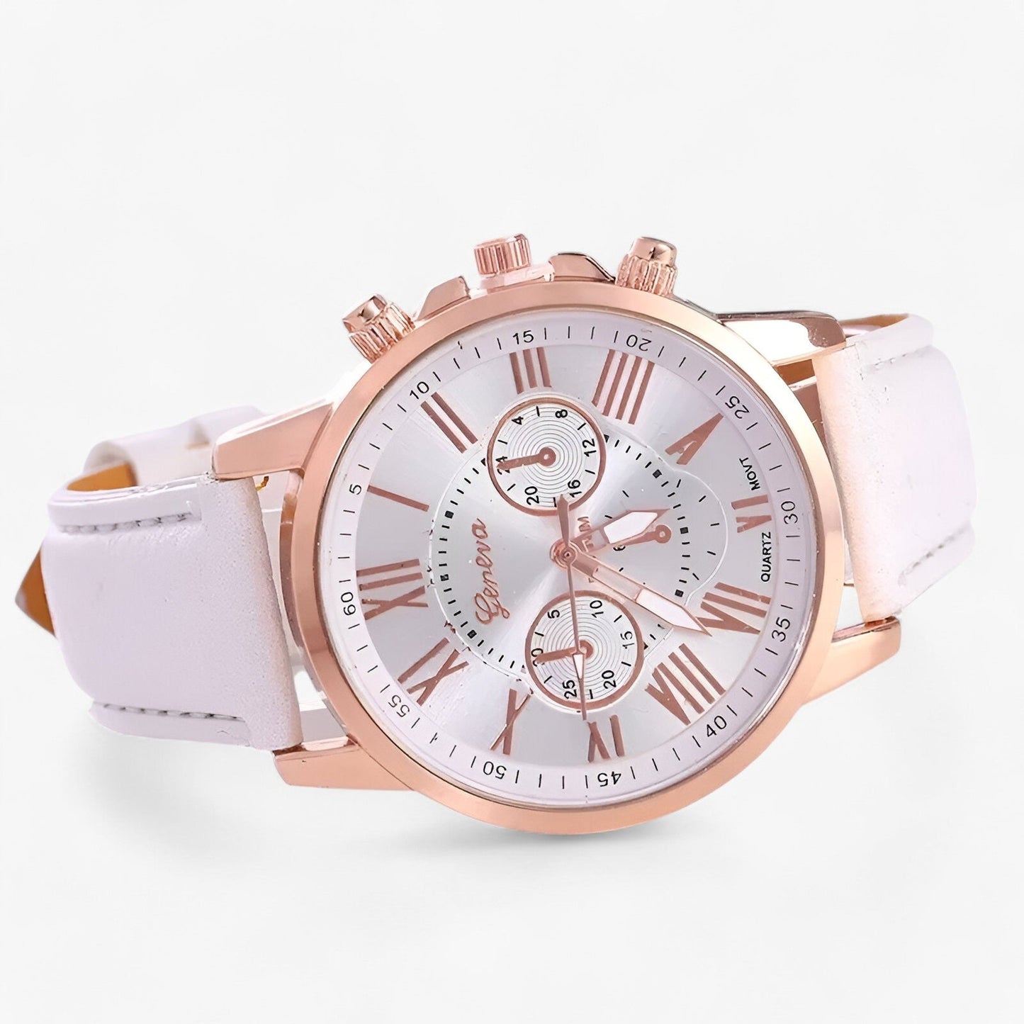 Skorter | Camille Womens Waterproof Leather Strap Watch 42mm