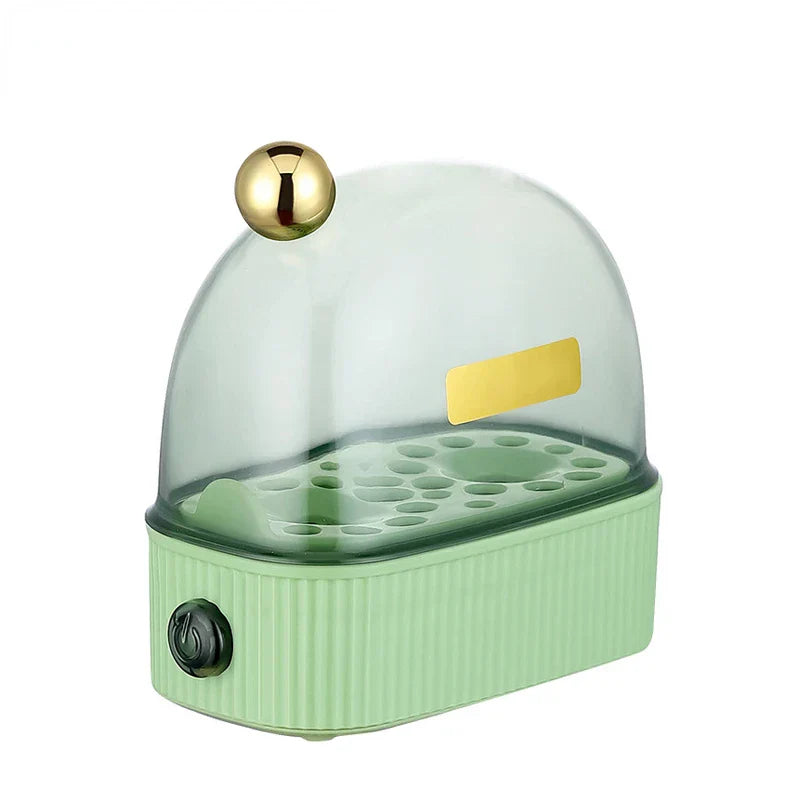 Skorter | 120W 220V Electric Egg Cooker & Egg Poacher - Automatic Mini Breakfast Machine for 2 Eggs, Portable Steamer