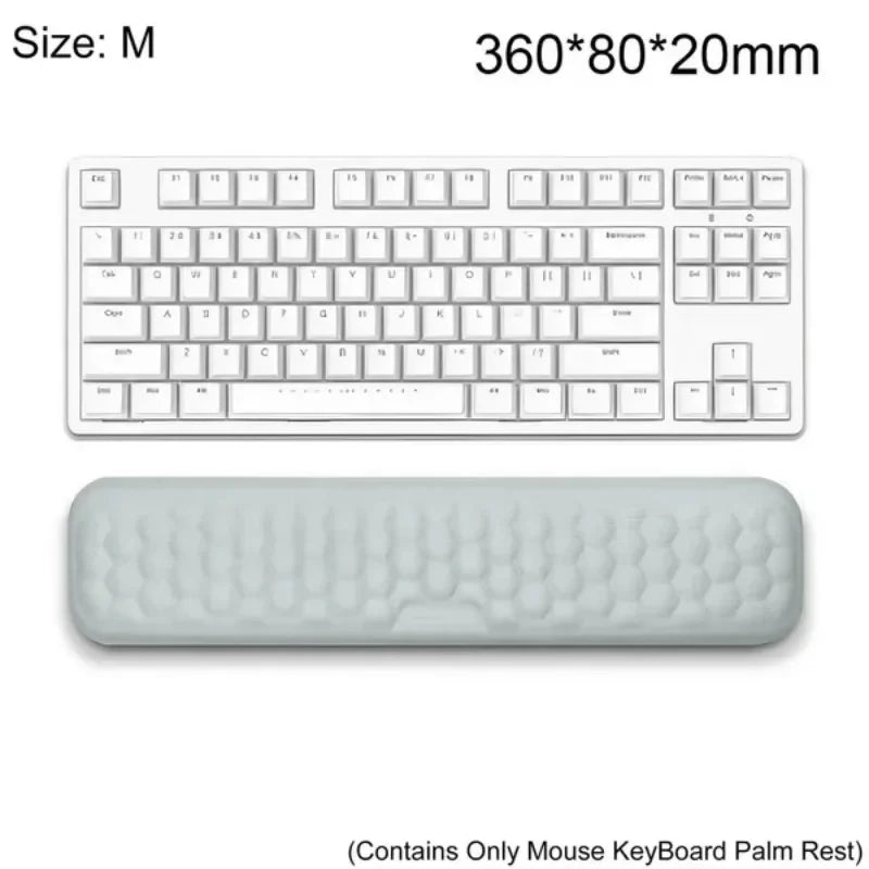 Skorter | Ergonomic Memory Foam Wrist Rest Mouse Pad - Office Typing Support Desk Mat
