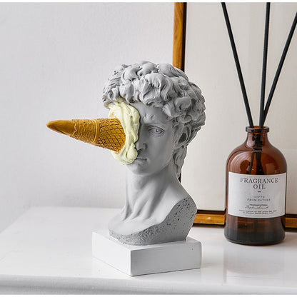 Skorter | David Figurine with Ice Cream Home Decoration Sculpture