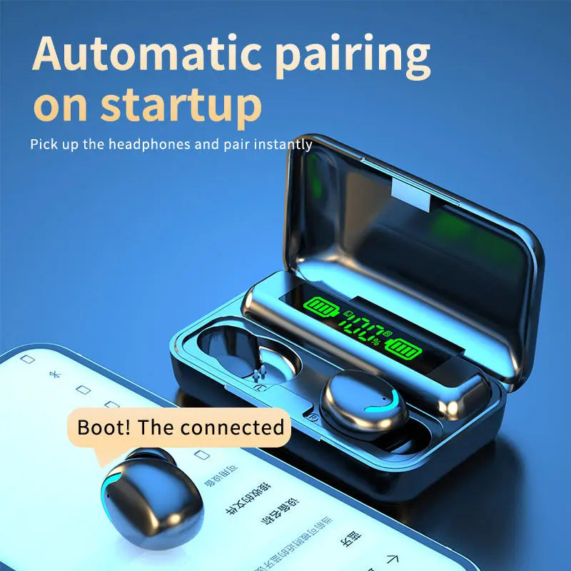 Skorter | Bluetooth TWS F9-5C Wireless Earbuds - Sports Waterproof Headphones