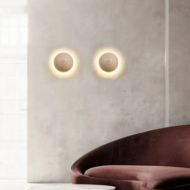 Skorter | MarbleGlow - Half-Round Stone Wall Lamp