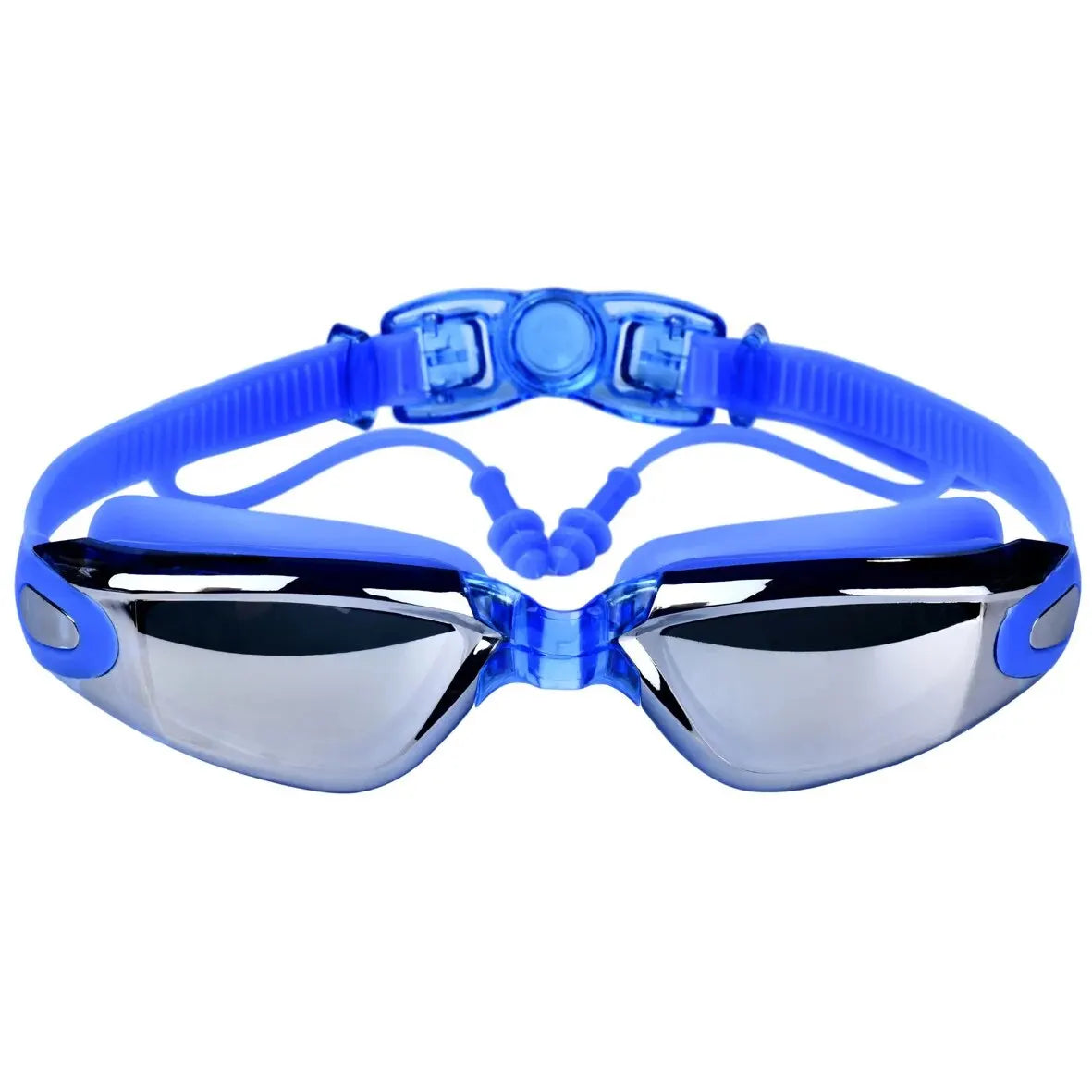 Skorter | Adult Swimming Goggles with One-Piece Earplugs - Anti-Fog
