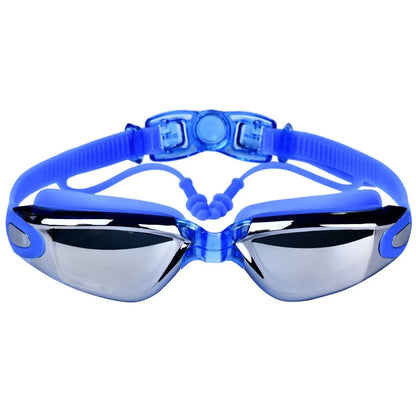 Skorter | Adult Swimming Goggles with One-Piece Earplugs - Anti-Fog