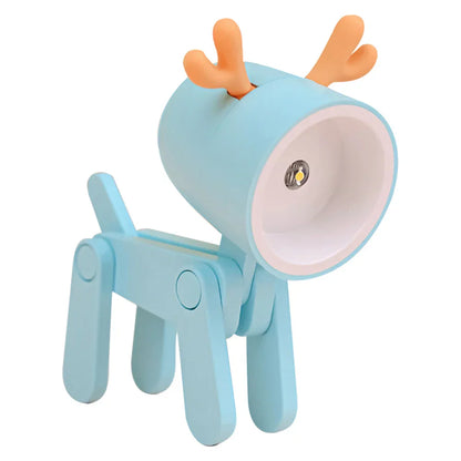 Skorter | Cute LED Night Light - Mini Dog, Deer, Dinosaur Folding Table Lamp for the Children's Room