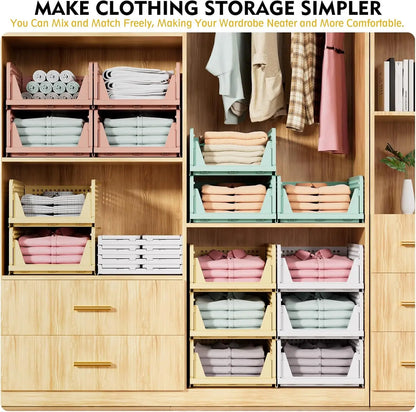Skorter | 5-Pack Stackable Foldable Closet Storage Boxes – Liora