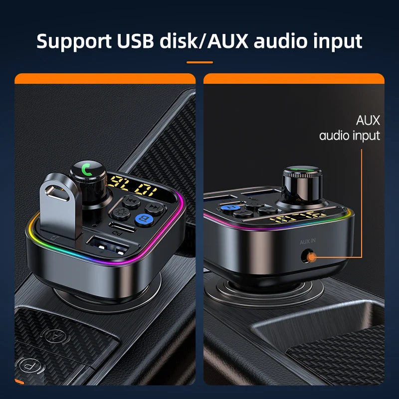 Skorter | Bluetooth 5.3 FM Transmitter Car Kit with Type-C USB Charger