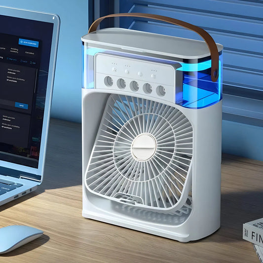 Skorter | AirCooler Pro 3-in-1 Fan, Air Conditioning and Humidifier with 7-Color LED Light
