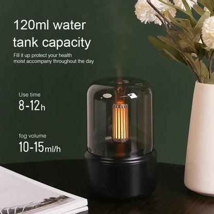 Skorter | Retro Aroma Diffuser with Night Light - USB Essential Oil Air Humidifier for Home and Office