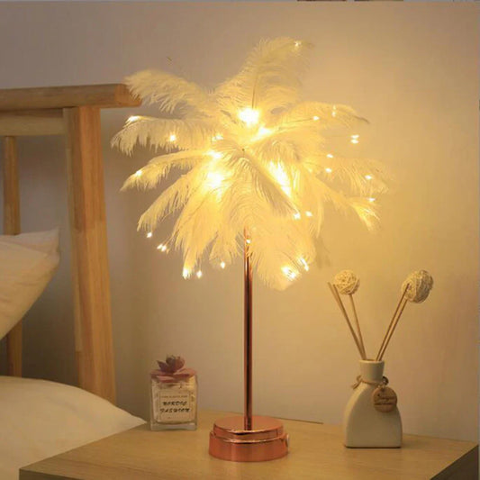 Skorter | LED Spring Table Lamp Night Light USB powered Remote Control Nightstand Lamps