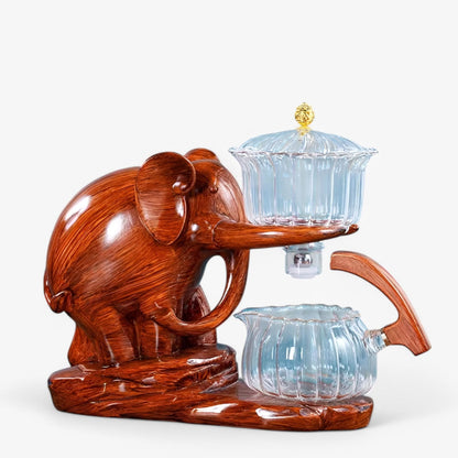 Skorter | Elephant Glass Tea Set with Heat-Resistant Pot