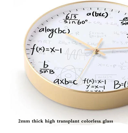 Skorter | ChalkBoard - Mathematical Formulas Wall Clock for Stylish Decoration